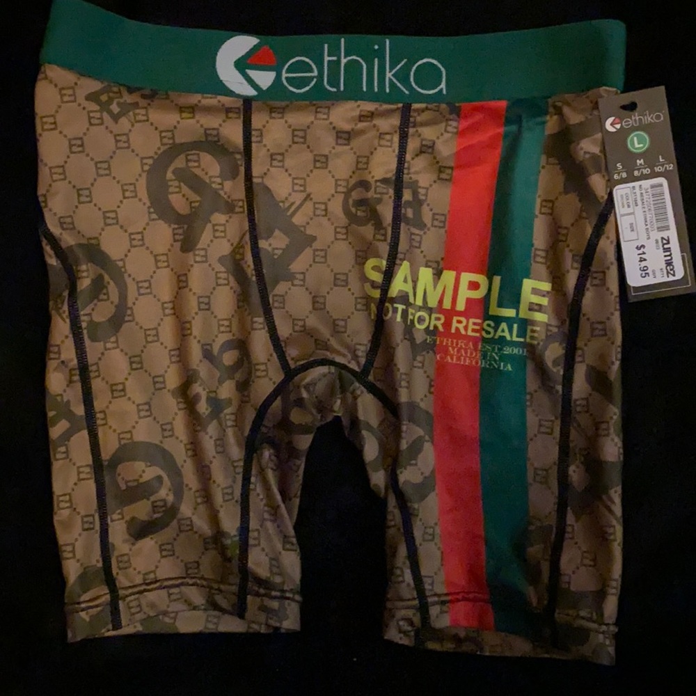 Brown “No Resale” Ethika Shorts, Size Large (Boys)
